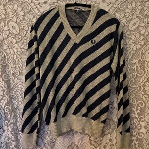 Fred Perry Striped V-Neck Sweater